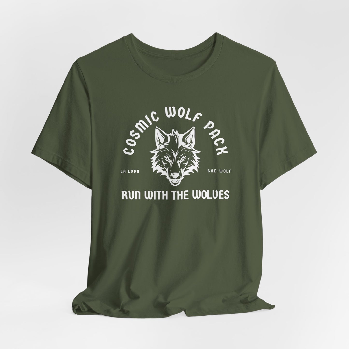 Cosmic Wolf Pack Unisex Tee - Run with the wolves, La Loba, she-wolf, Wolf lover gift, Nature graphic shirt