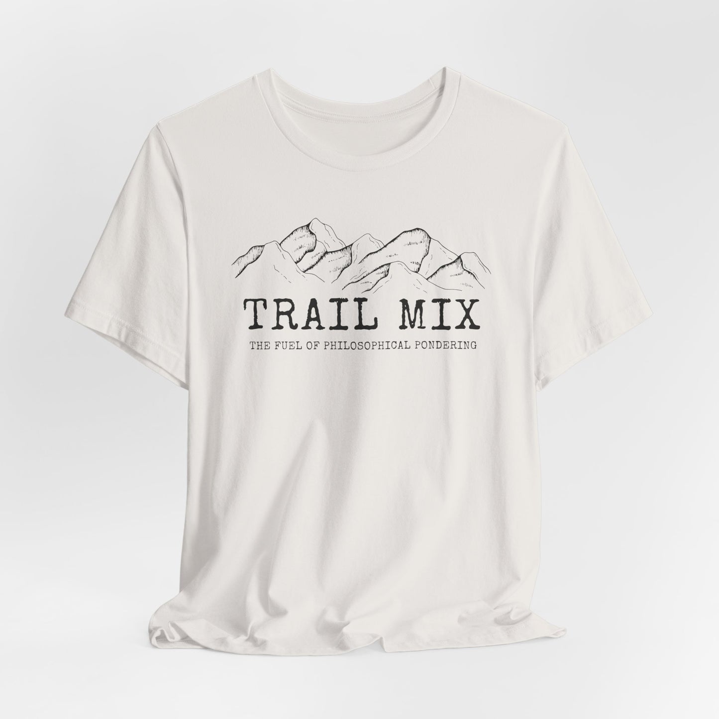 Trail Mix Unisex Tee - Philosophical Pondering Fuel, Hiking Shirt, Outdoor Adventure Top, Nature Lover Gift, Men's Women's Camping T-Shirt