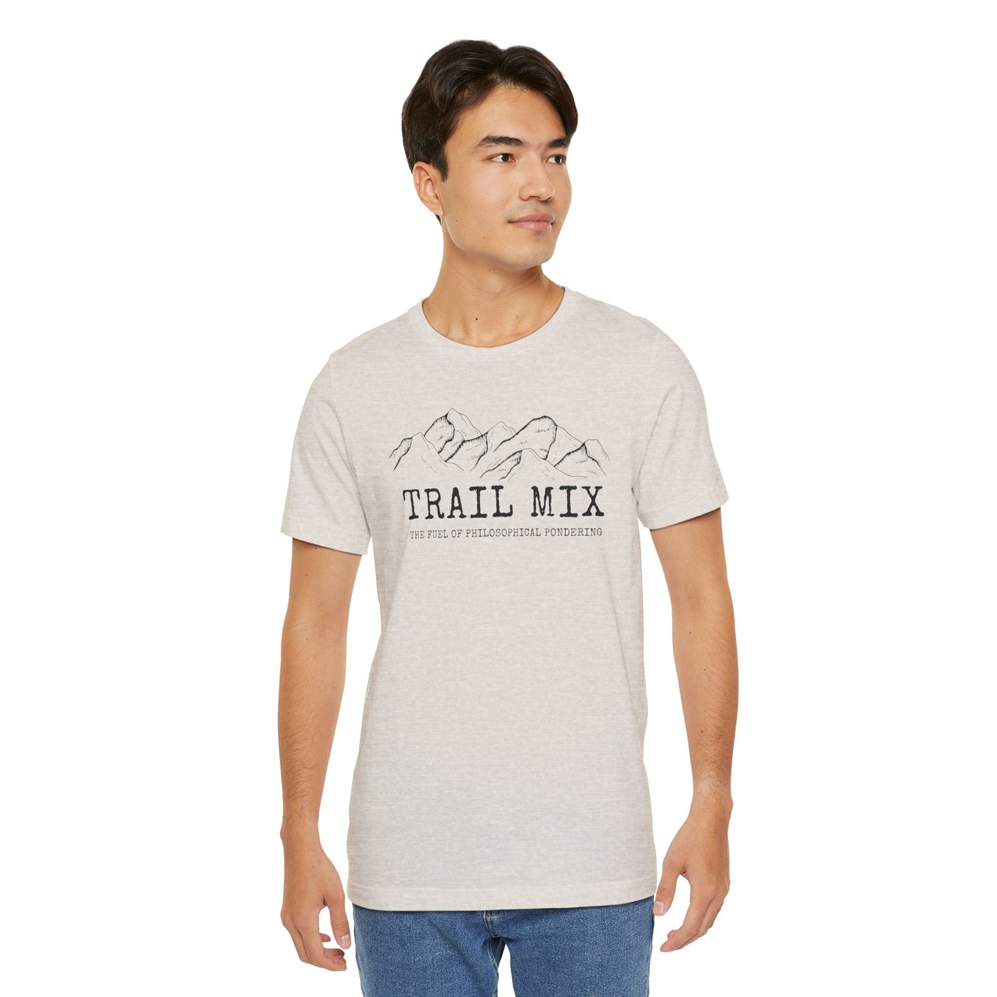 Trail Mix Unisex Tee - Philosophical Pondering Fuel, Hiking Shirt, Outdoor Adventure Top, Nature Lover Gift, Men's Women's Camping T-Shirt