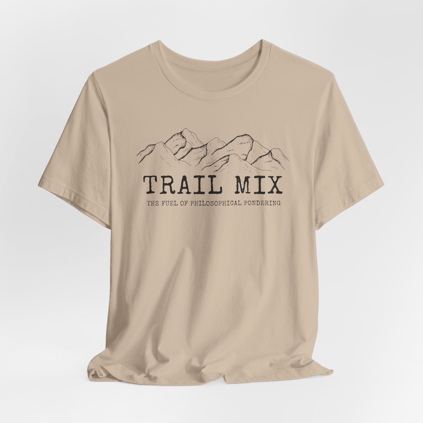 Trail Mix Unisex Tee - Philosophical Pondering Fuel, Hiking Shirt, Outdoor Adventure Top, Nature Lover Gift, Men's Women's Camping T-Shirt