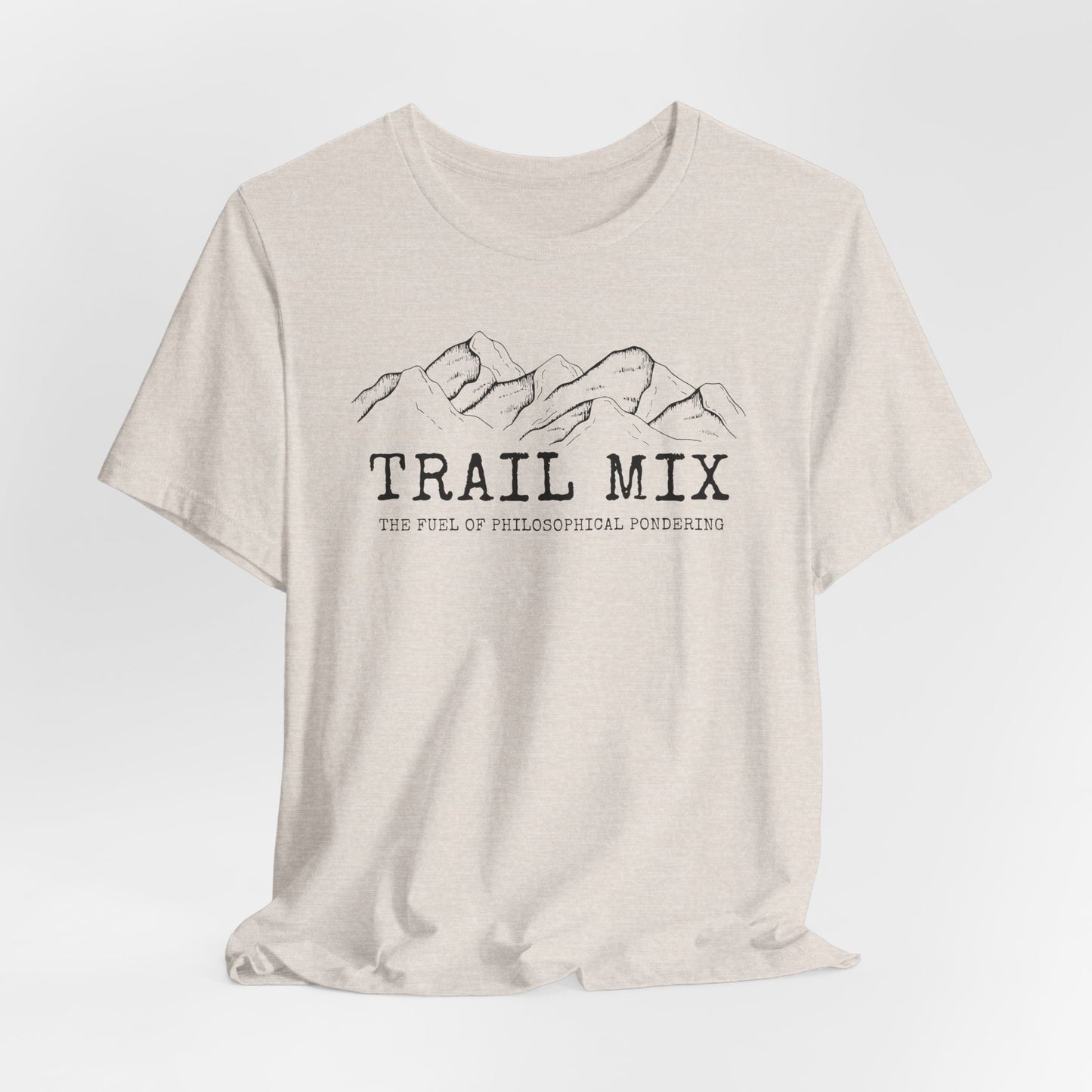 Trail Mix Unisex Tee - Philosophical Pondering Fuel, Hiking Shirt, Outdoor Adventure Top, Nature Lover Gift, Men's Women's Camping T-Shirt