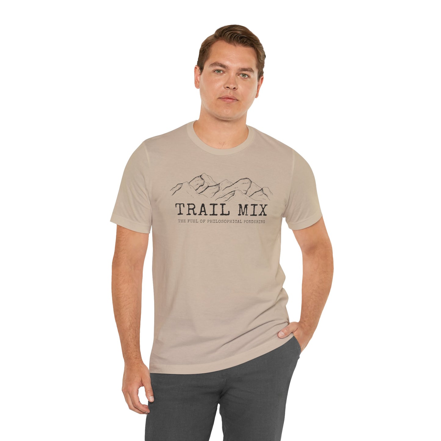 Trail Mix Unisex Tee - Philosophical Pondering Fuel, Hiking Shirt, Outdoor Adventure Top, Nature Lover Gift, Men's Women's Camping T-Shirt