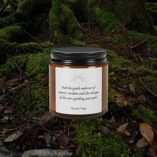 Whispers of Nature, Scented Soy Candle (4 oz, Amber Jar)