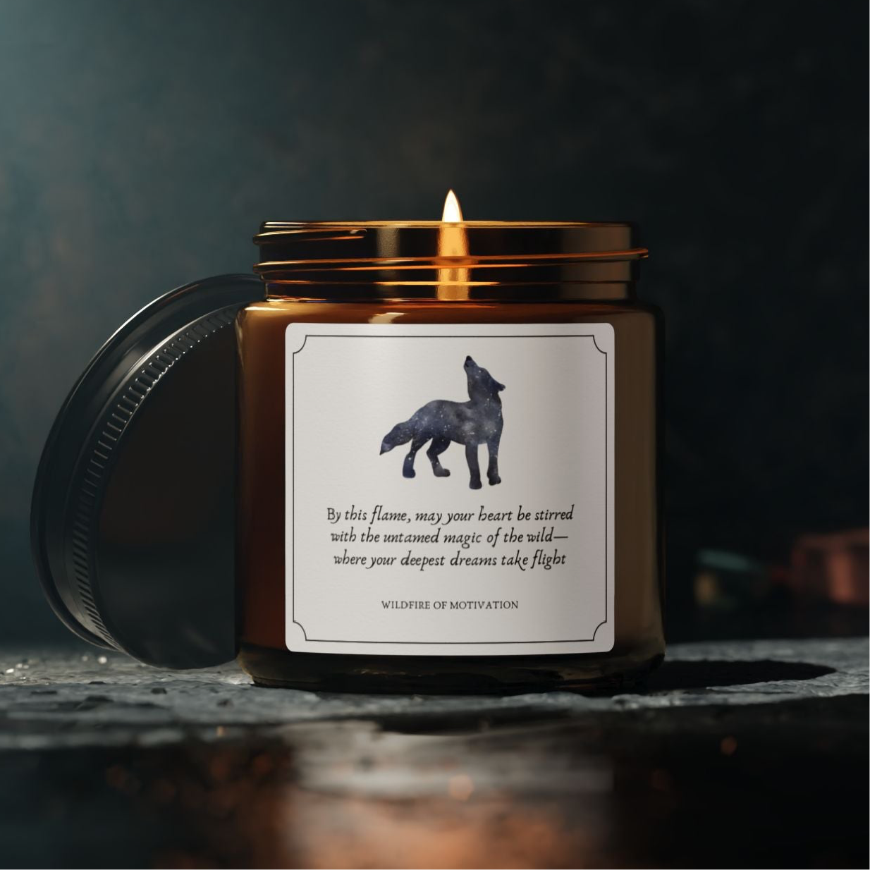 Untamed Magic - Scented Soy Candle (4 oz, Amber Jar)